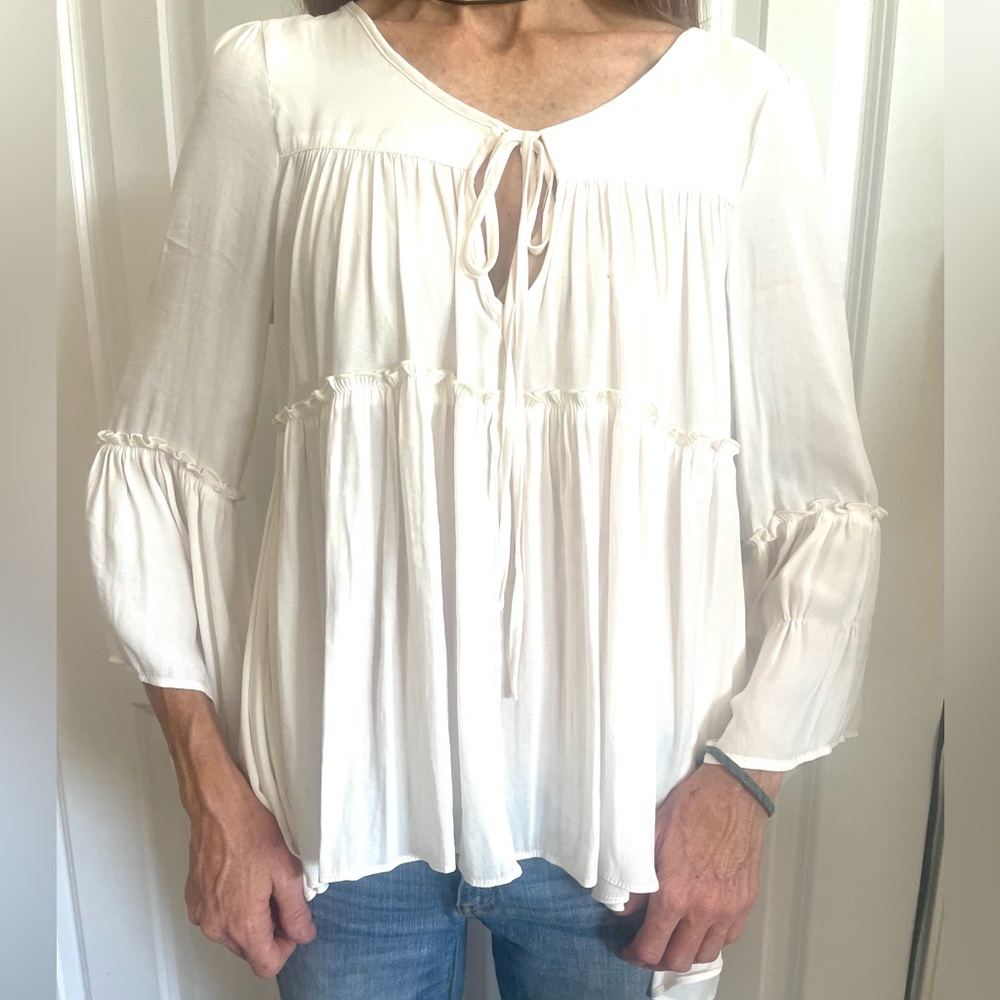 Free People Ivory Blouse Size XS